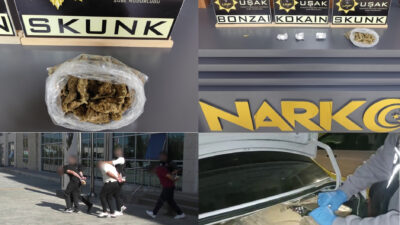 Uşak İl Emniyet Müdürlüğü, uyuşturucu madde ticaretiyle mücadele kapsamında gerçekleştirdiği