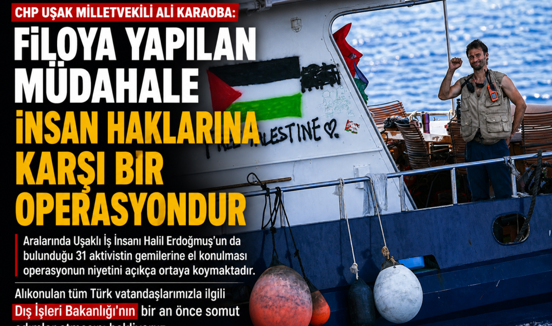 Ali Karaoba, Filistin’e insani yardım götürmek amacıyla yola çıkan uluslararası