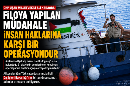 Ali Karaoba, Filistin’e insani yardım götürmek amacıyla yola çıkan uluslararası