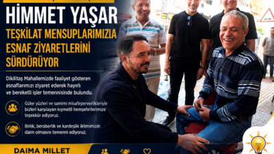 AK Parti Uşak İl Başkanı Himmet Yaşar, teşkilat mensuplarıyla birlikte