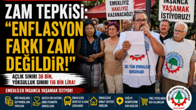 2021 TÜM Emekliler Sendikası Uşak Şube Başkanı Hüseyin Aydın, TÜİK’in