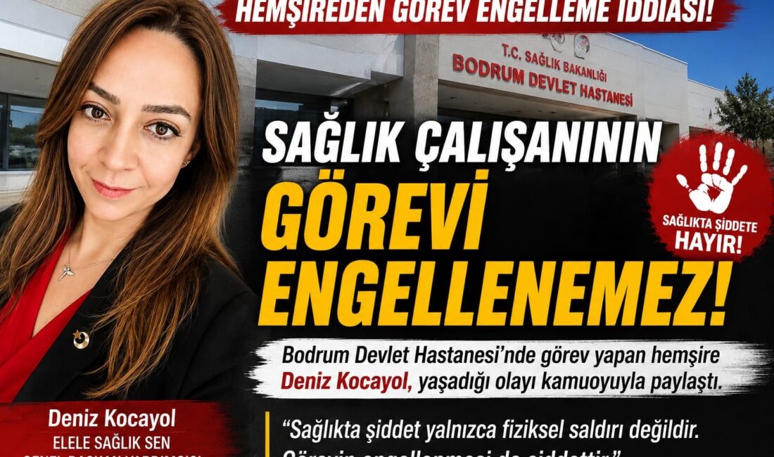 ELELE SAĞLIK SEN Genel Başkan Yardımcısı Deniz Kocayol, görev sırasında