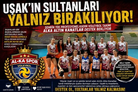 Uşak’ı Türkiye Voleybol Federasyonu Kadınlar 2. Ligi’nde temsil eden ALKA