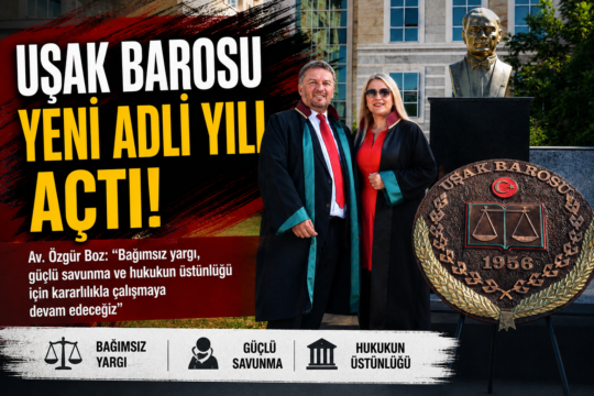 Uşak Barosu, 2026-2027 Adli Yılı’nın başlaması dolayısıyla Atatürk Anıtı’nda düzenlenen