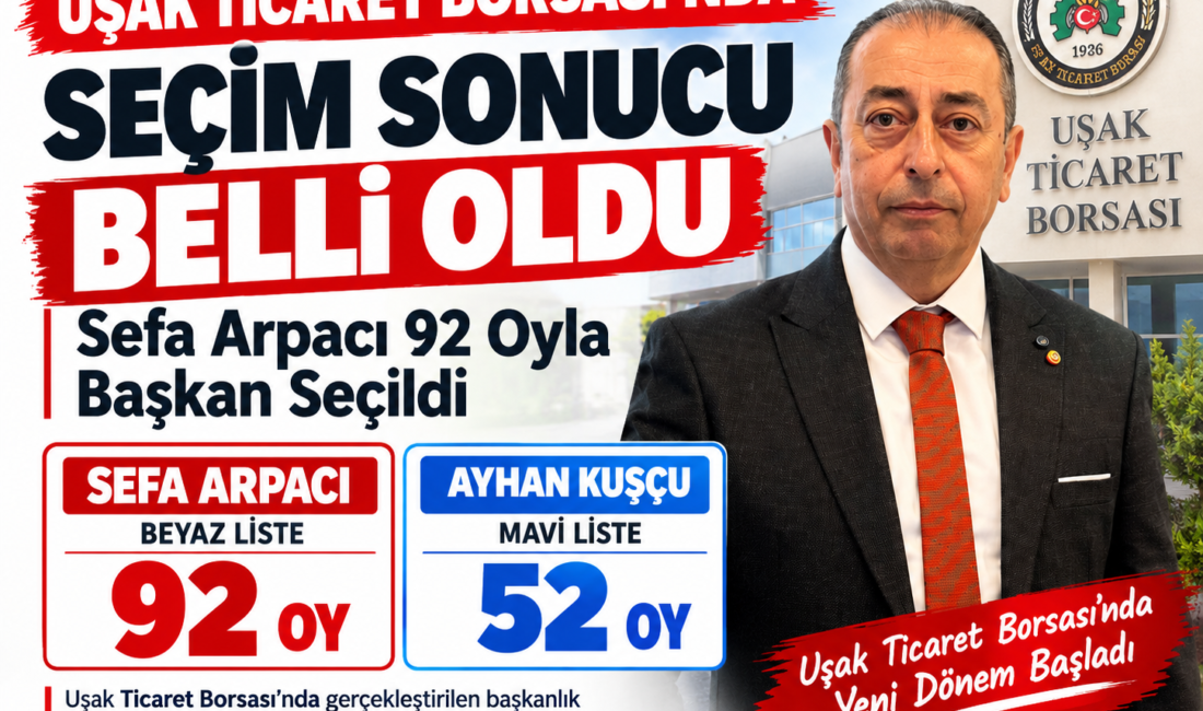 Uşak Ticaret Borsası’nda Seçim Sonucu